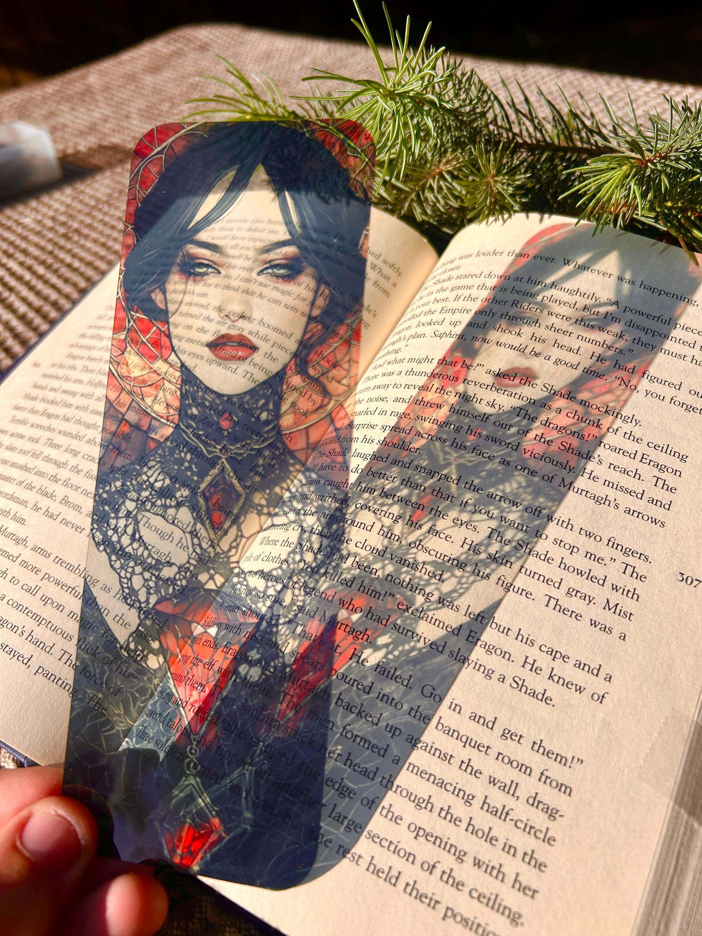 Gothic Lady Bookmark – Dark Victorian Vampire Bookmark, Gothic Fantasy Gift for Book Lovers