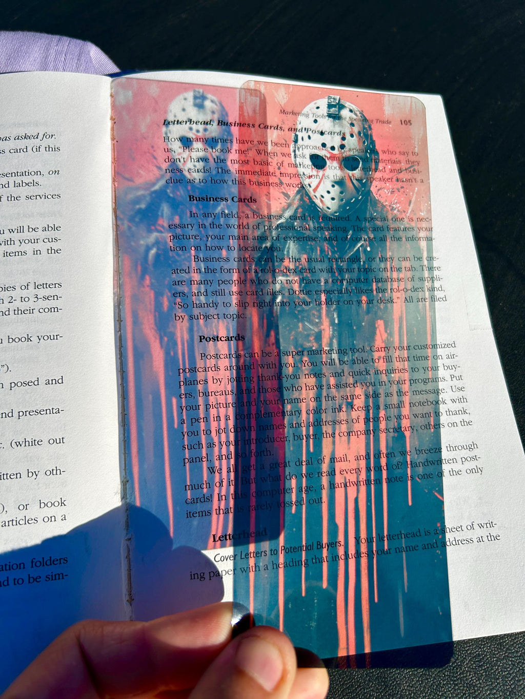Jason Voorhees Horror Bookmark – Slasher Stained Glass Style, Gothic Gift for Horror Fans