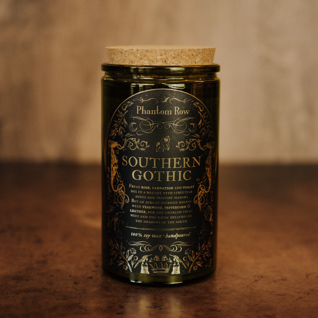 Southern Gothic Soy Candle – Rose, Teakwood & Leather | Moody Home Fragrance Gift