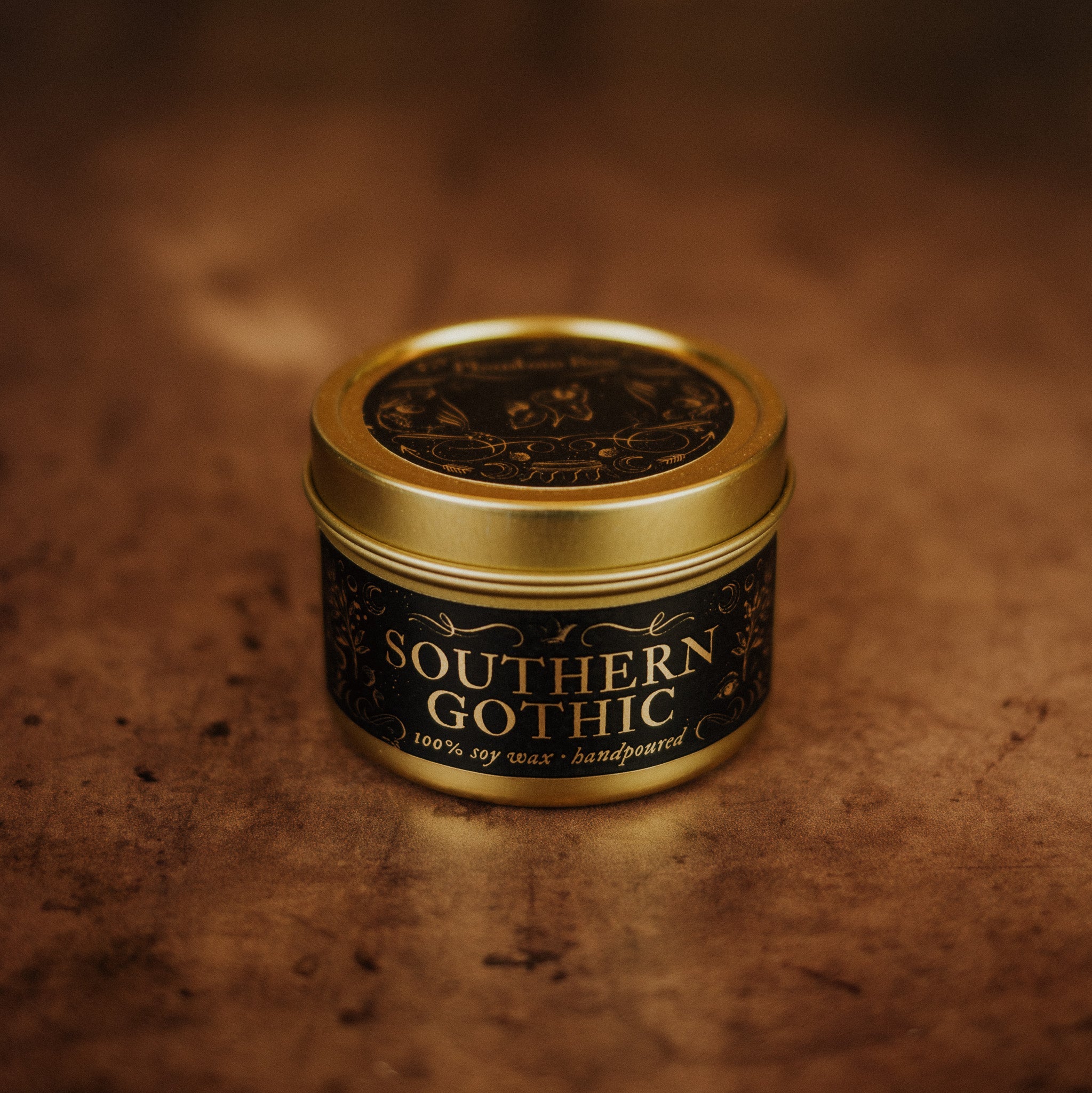 Southern Gothic Soy Candle – Rose, Teakwood & Leather | Moody Home Fragrance Gift