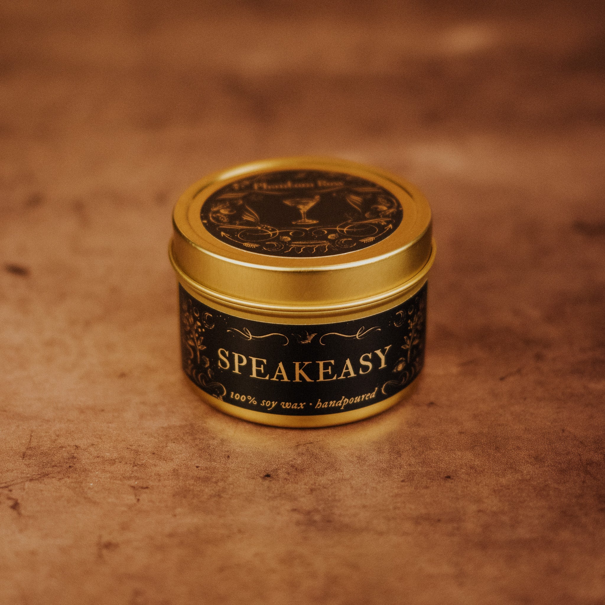 Speakeasy Soy Candle – Whiskey, Jasmine & Oak | Gothic Gift for Her, Dark Home Decor